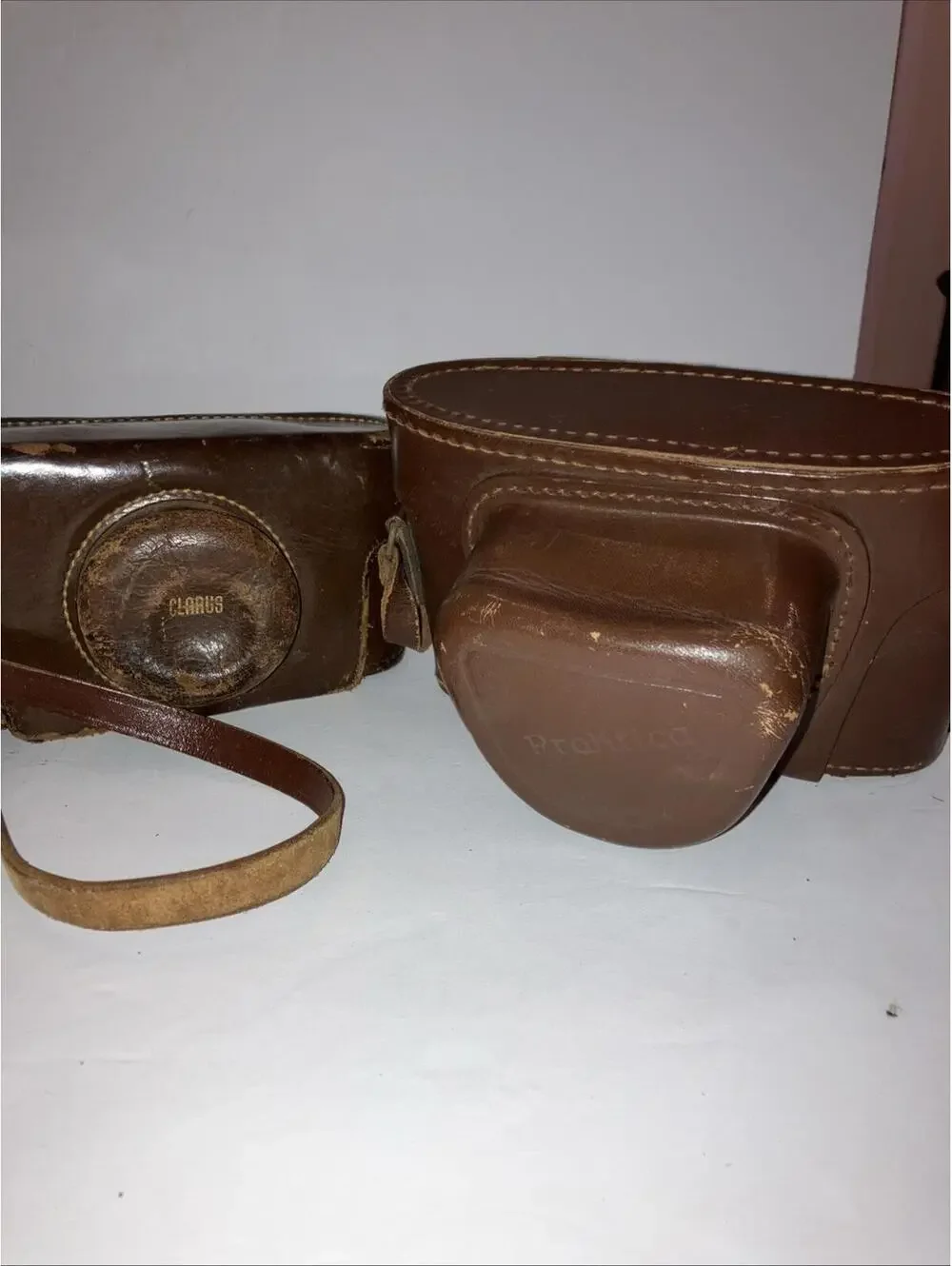 Lot Of 4 Vintage Brown Leather Camera Cases “LOOK”